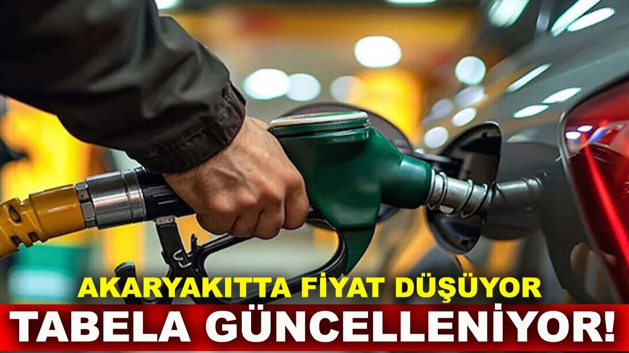 Akaryakıtta fiyat düşüyor, tabela güncelleniyor!