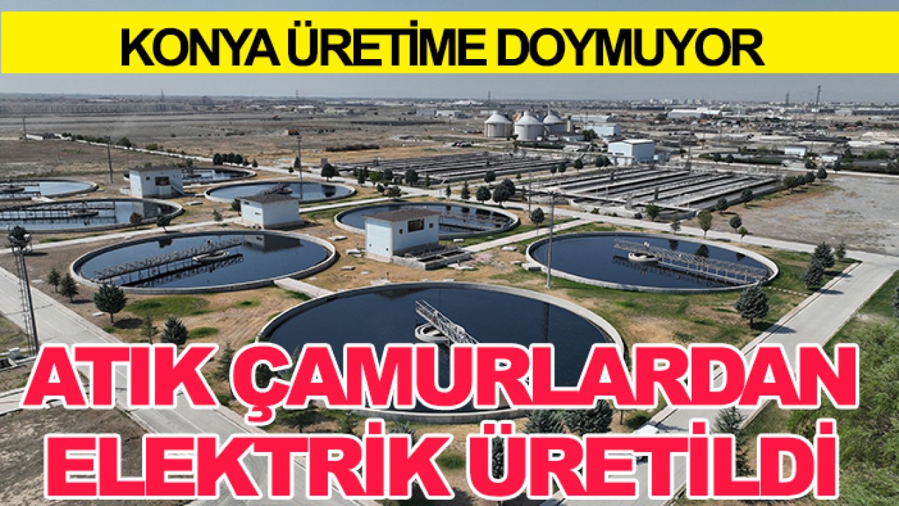 Konya üretime doymuyor! Atık çamurlardan elektrik üretildi