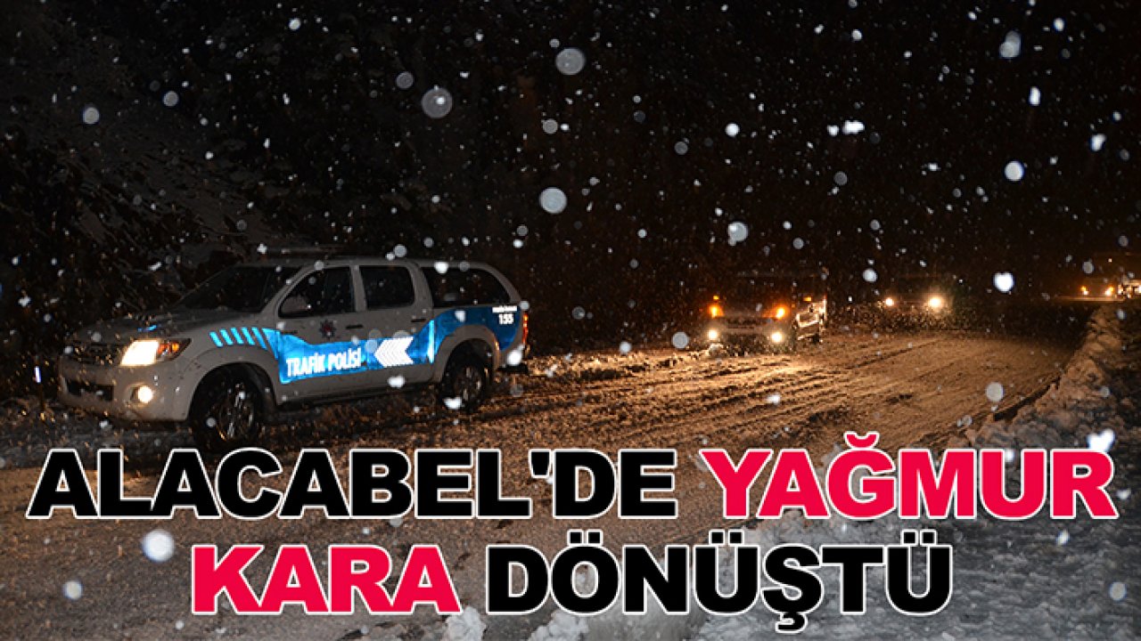 Alacabel'de yağmur kara dönüştü