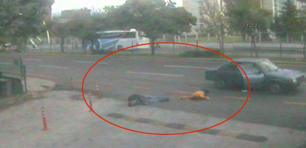 Karısını vurdu, başına sıktı: Dehşet anı kamerada
