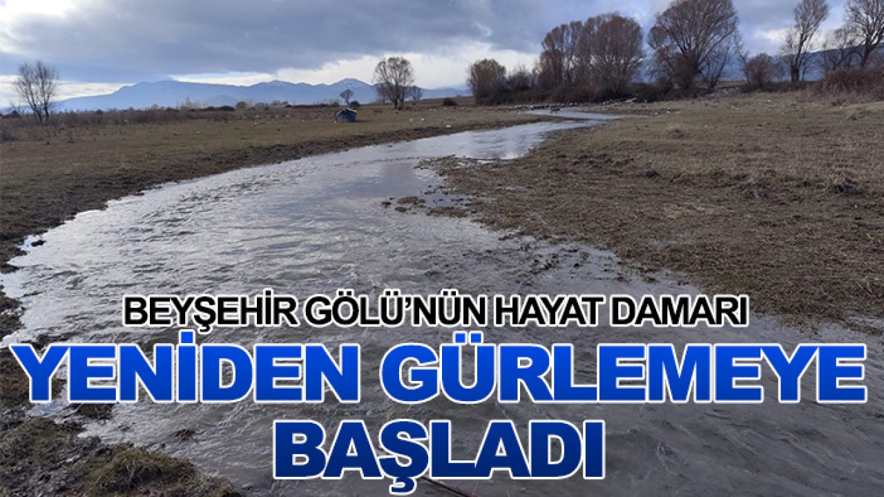 Beyşehir Gölü’nün hayat damarı yeniden gürlemeye başladı