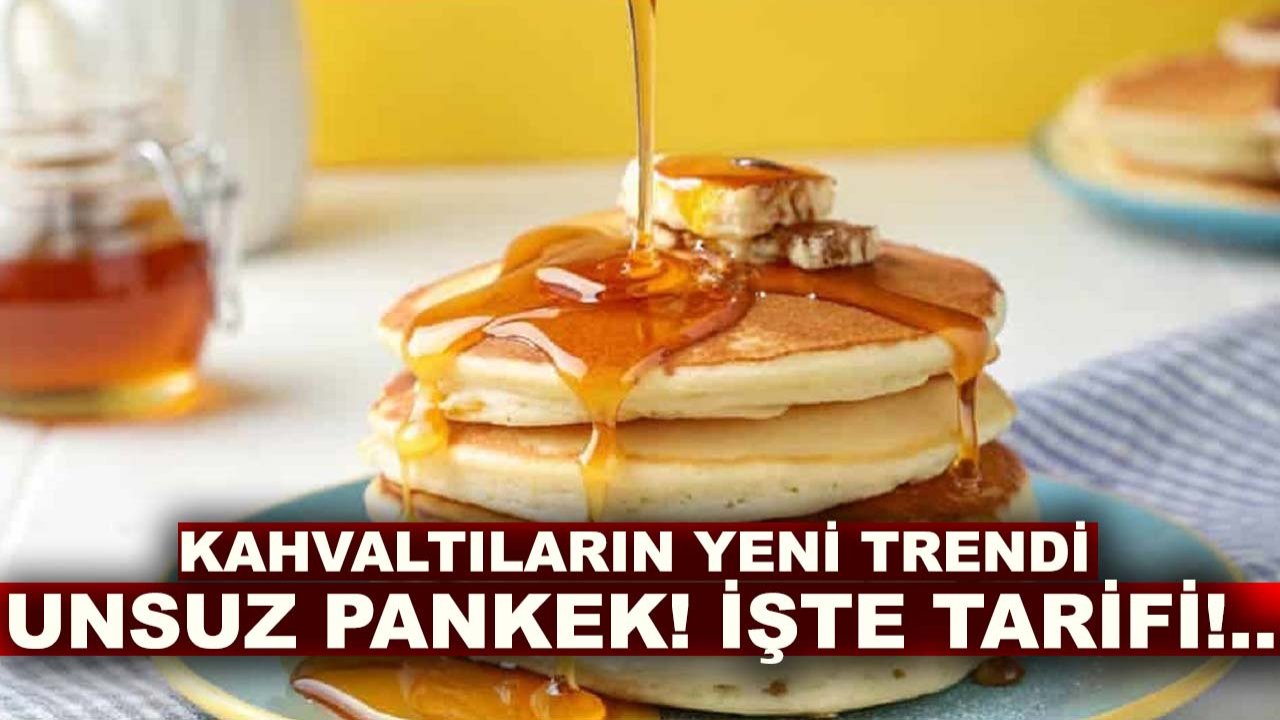 Kahvaltıların yeni trendi unsuz pankek! İşte tarifi!...
