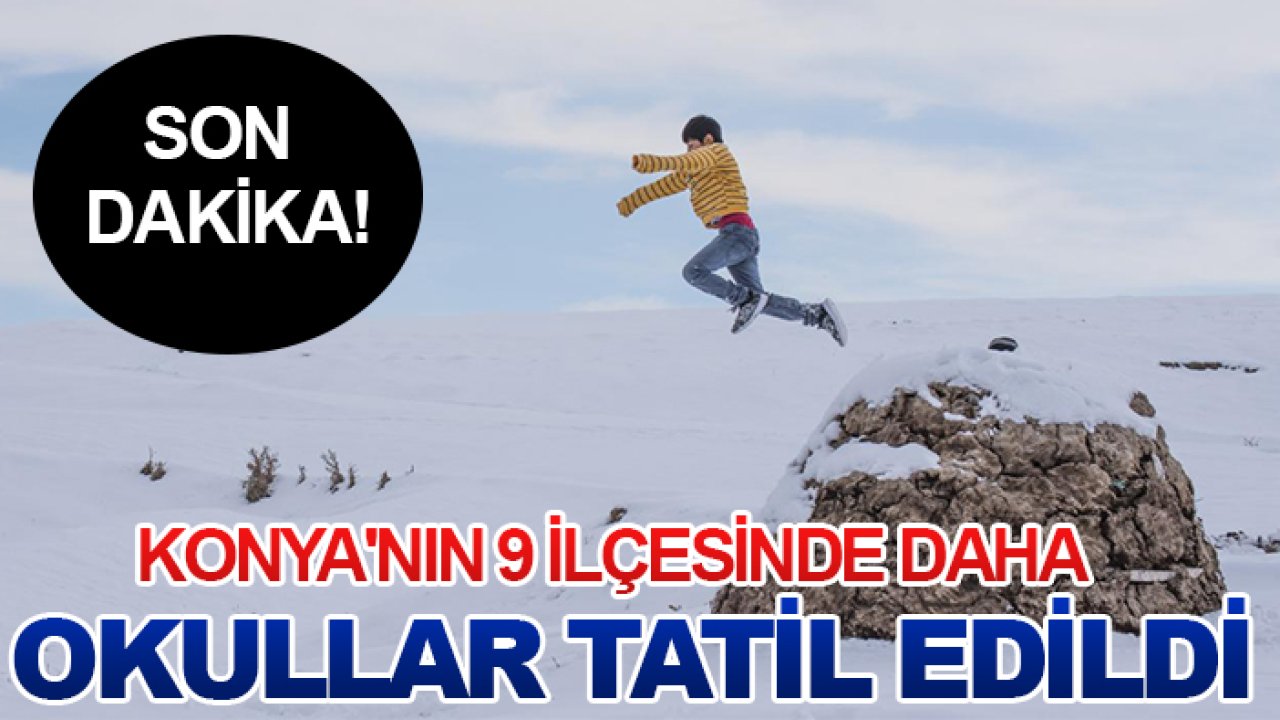 Son dakika! Konya'nın 9 ilçesinde daha okullar tatil edildi