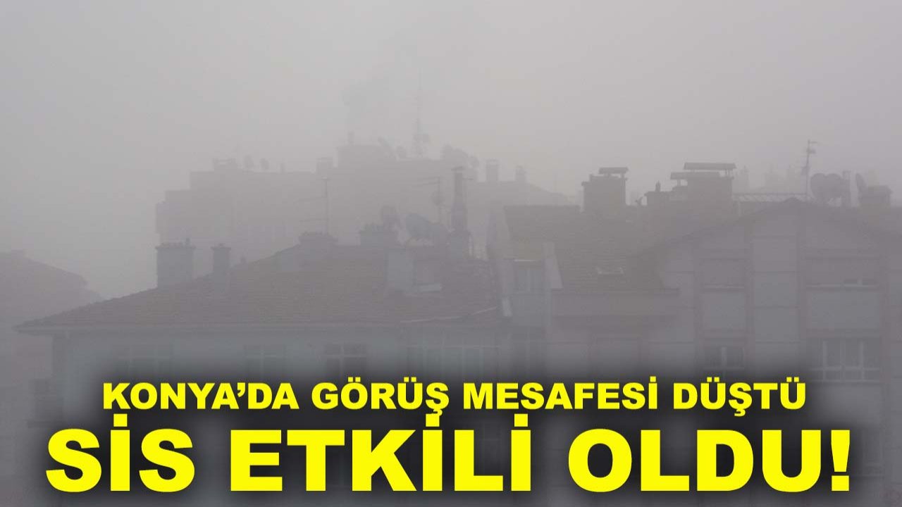Konya’da görüş mesafesi düştü sis etkili oldu!