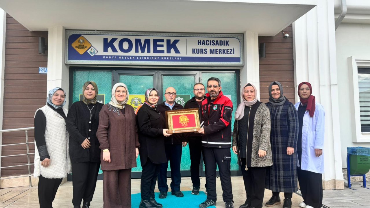 Çanakkale Konyalılar Derneği  KOMEK’i  ziyaret etti