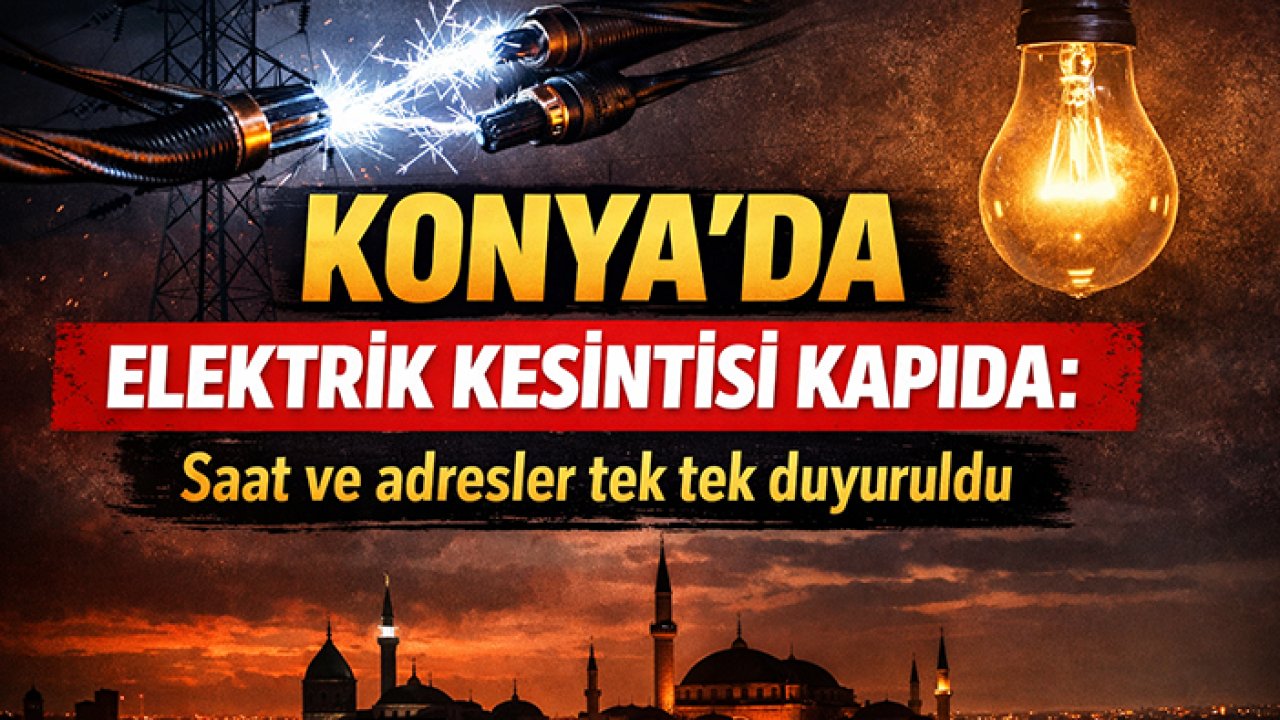 Konya’da elektrik kesintisi kapıda: Saat ve adresler tek tek duyuruldu