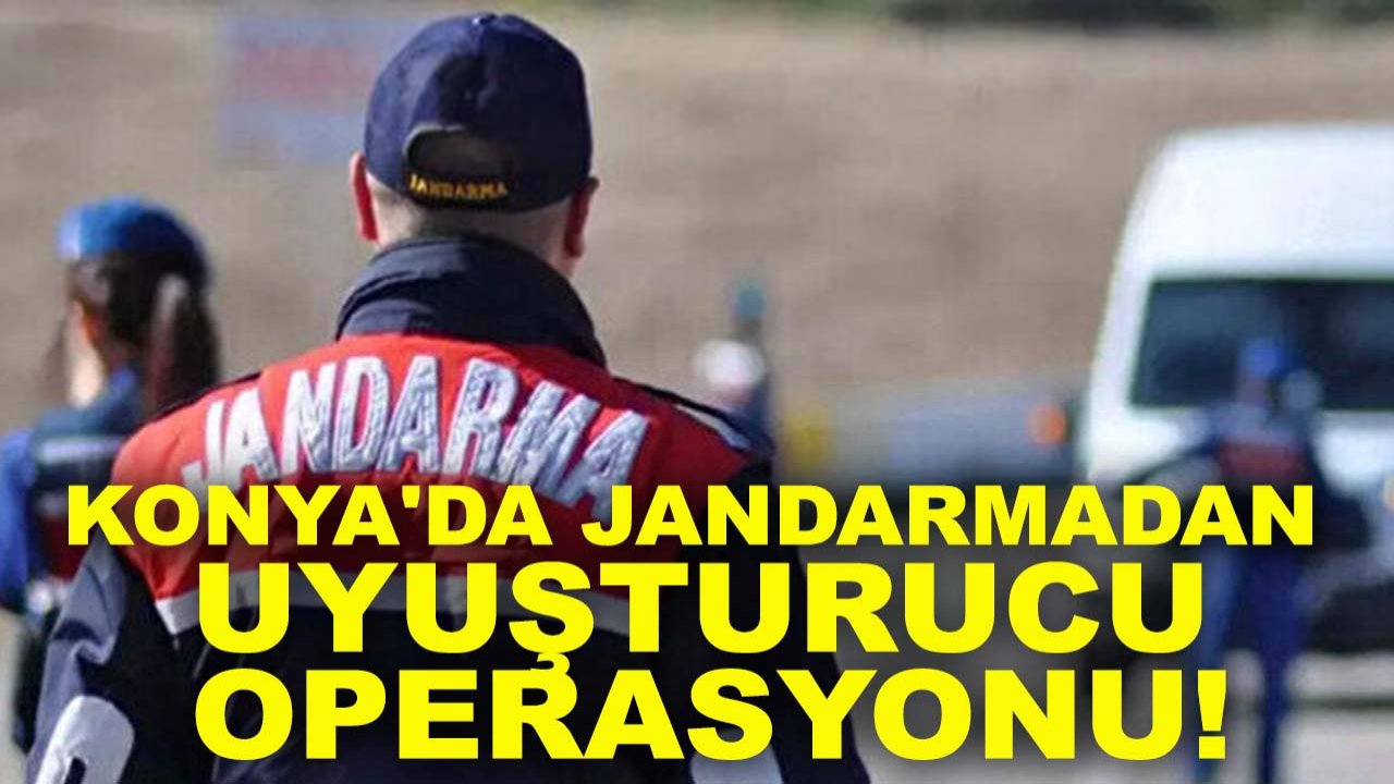 Konya'da jandarmadan uyuşturucu operasyonu!