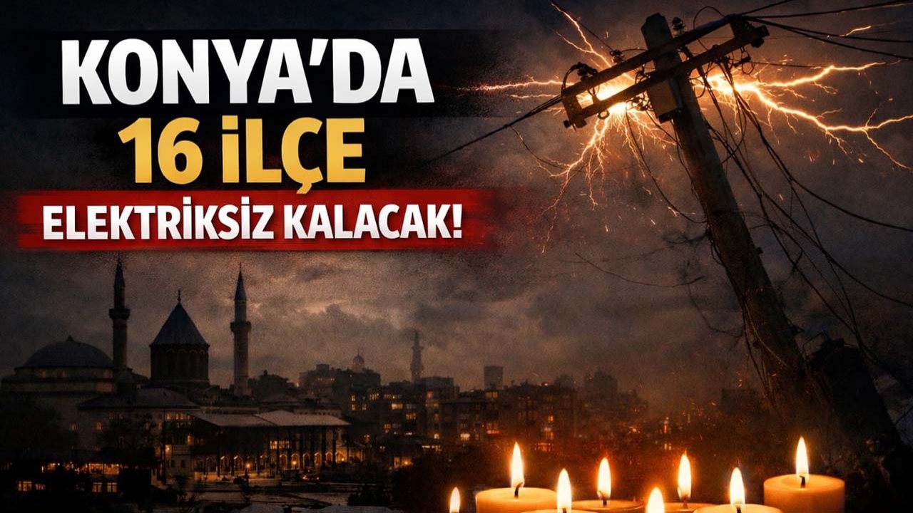 Konya'da 16 ilçe elektriksiz kalacak!