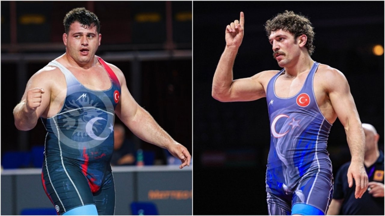 Milli güreşçiler madalyaları kaptı