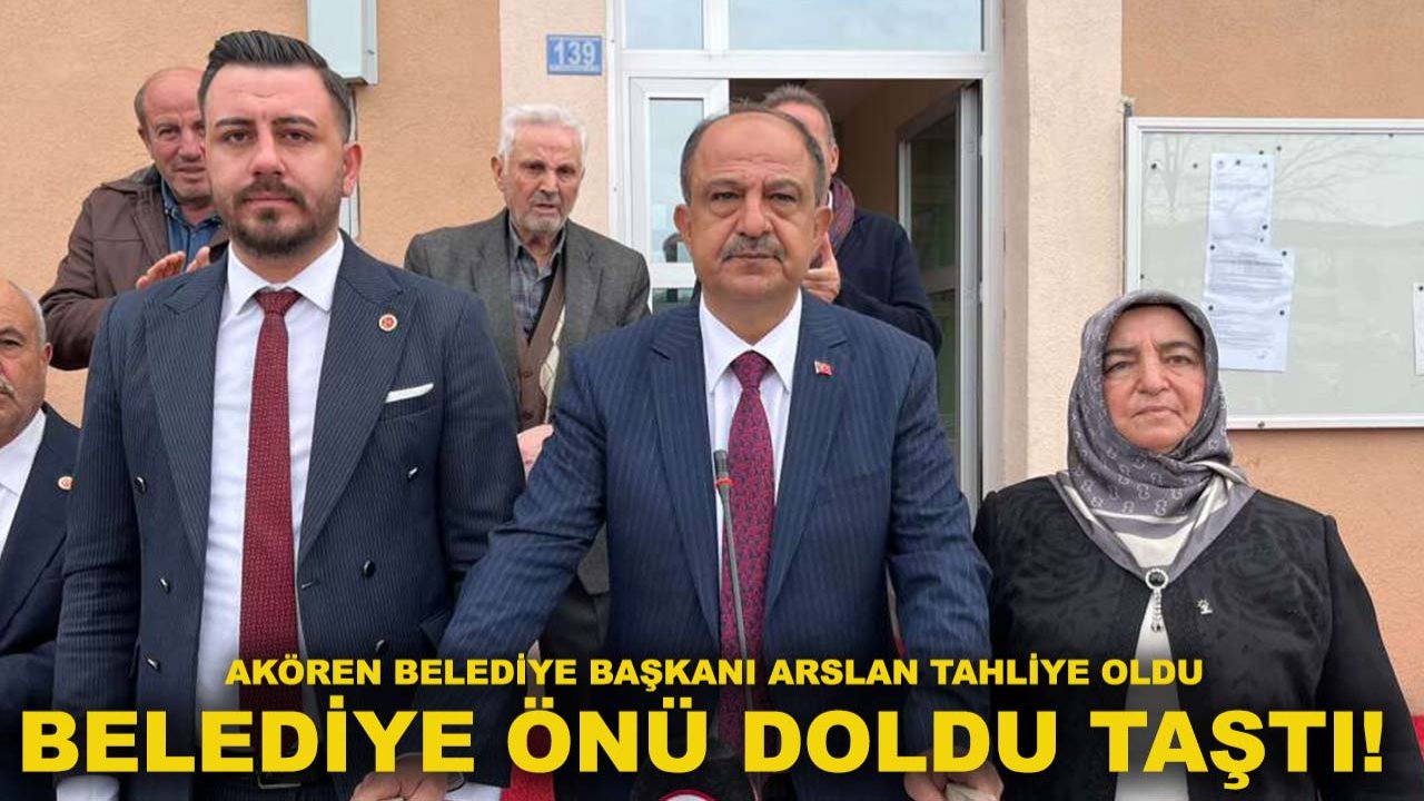 Konya'da cezaevinden çıktı, ilk durağı belediye oldu! Akören’de Başkan Arslan’a alkışlı karşılama