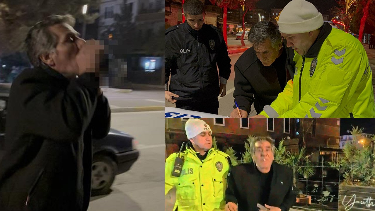 Aksaray’da polisin alkollü şahısla imtihanı! Ne bulduysa içmiş direksiyon başına geçmiş