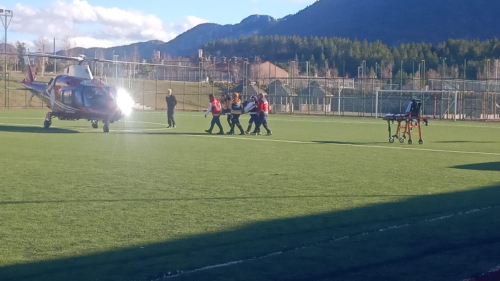 Seydişehir'de kalp krizi geçiren hastaya hava ambulansı