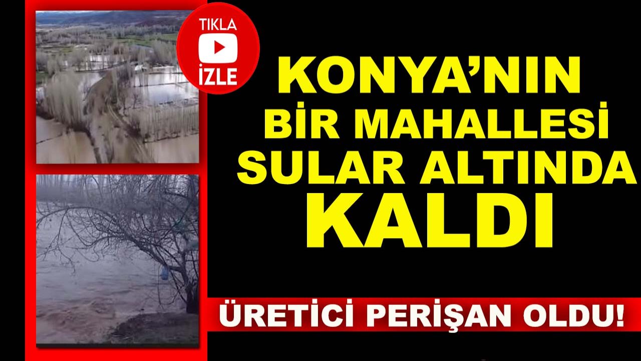 Konya’nın bir mahallesi sular altında kaldı üretici perişan oldu!