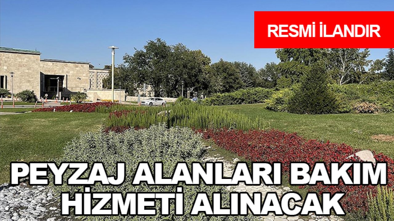 Peyzaj alanları bakım hizmeti alınacak