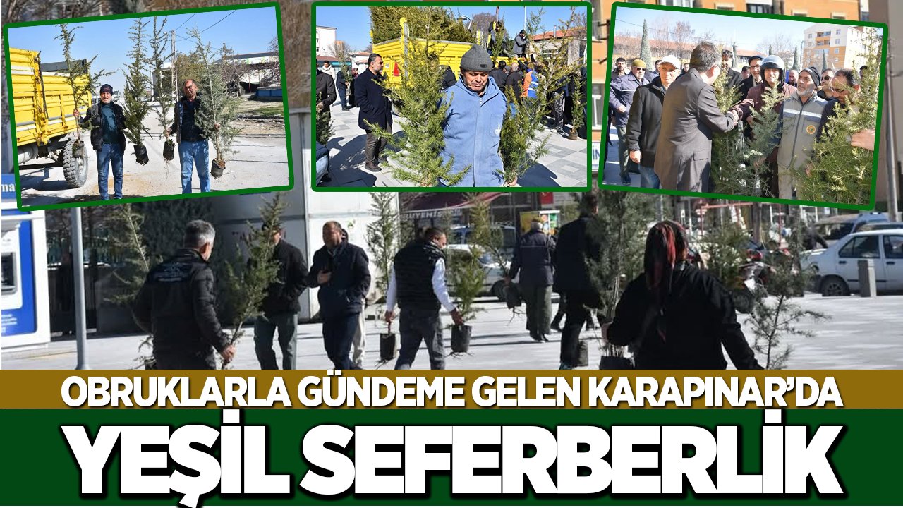 Obruklarla gündeme gelen Karapınar’da yeşil seferberlik