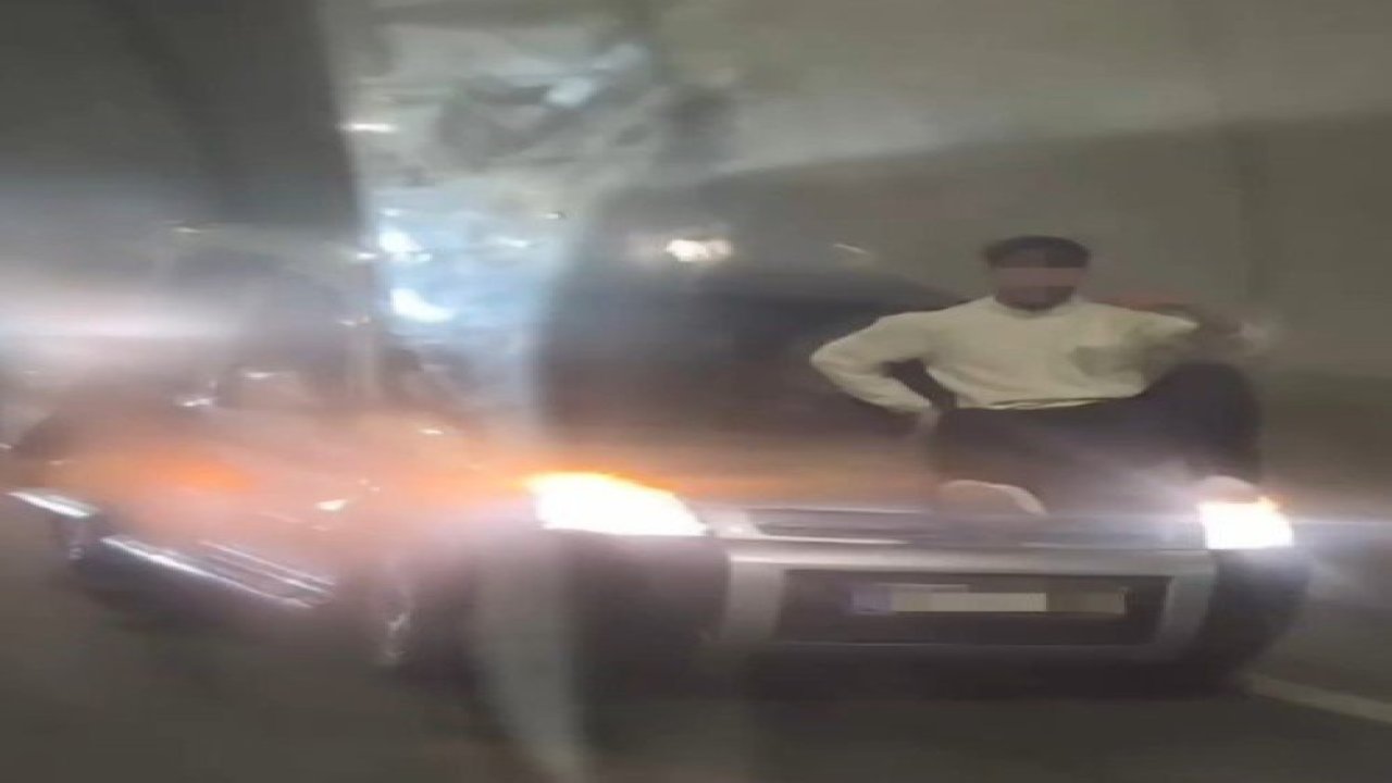 Tünelde müzik açıp araçtan inerek dans etmişti! 180 bin lira ceza yedi