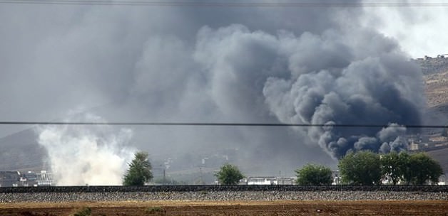 Kobani'den dumanlar yükseliyor