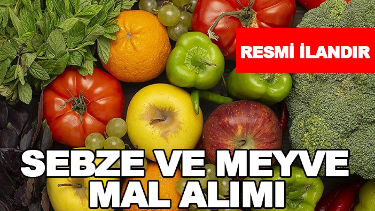 Sebze ve meyve mal alımı
