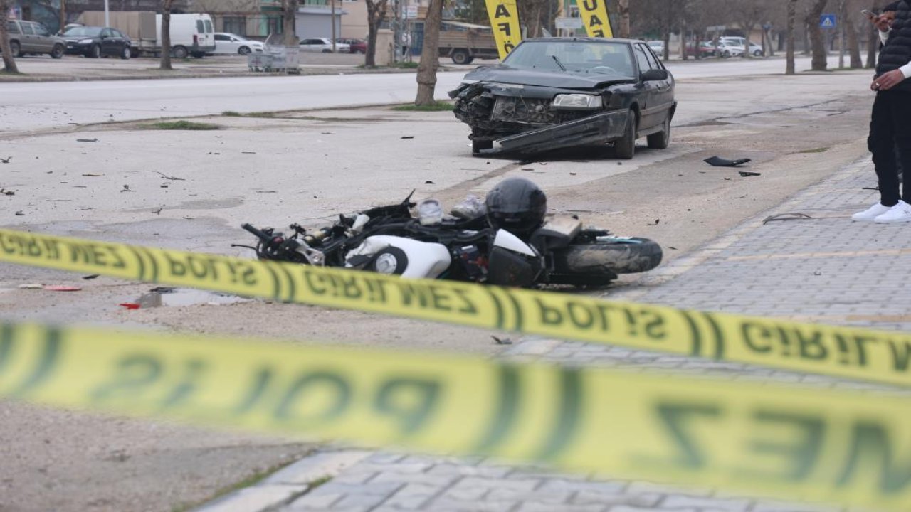Otomobil ile motosiklet çarpıştı: 1 yaralı