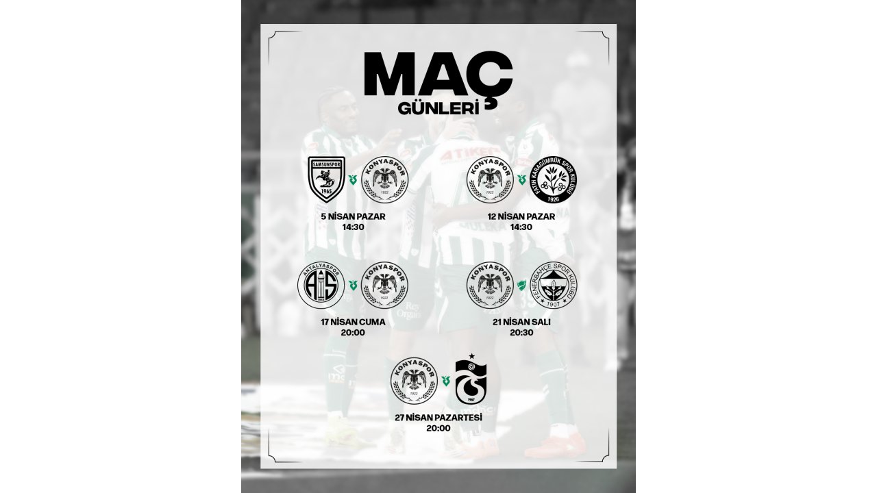 Konyaspor-Fenerbahçe kupa maçı 21 Nisan'da