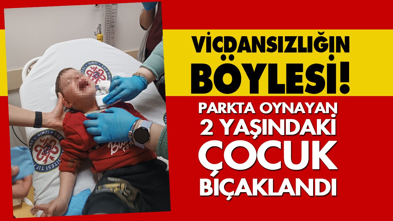 Vicdansızlığın böylesi! İzmir’de parkta oynayan 2 yaşındaki çocuk bıçaklandı!