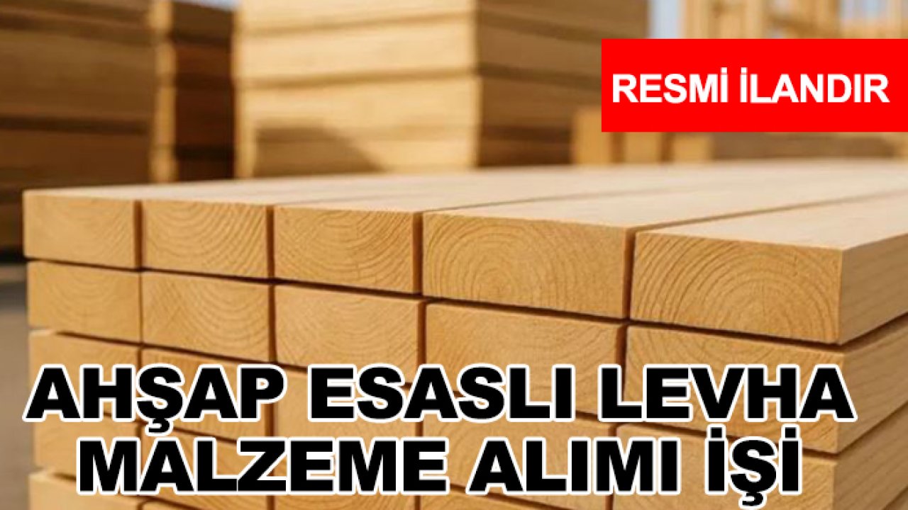 Ahşap esaslı levha malzeme alımı işi