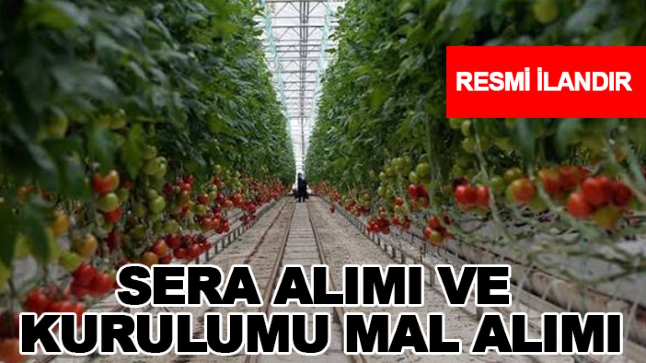 Sera alımı ve kurulumu mal alımı