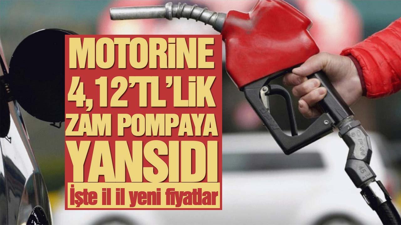 Motorine 4,12 TL’lik zam pompaya yansıdı! İşte il il yeni fiyatlar