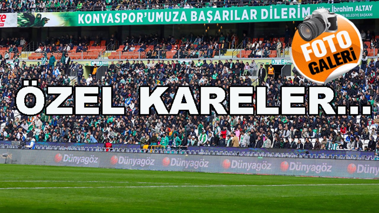 Konyaspor-Fatih Karagümrük maçında taraftarlardan özel kareler...