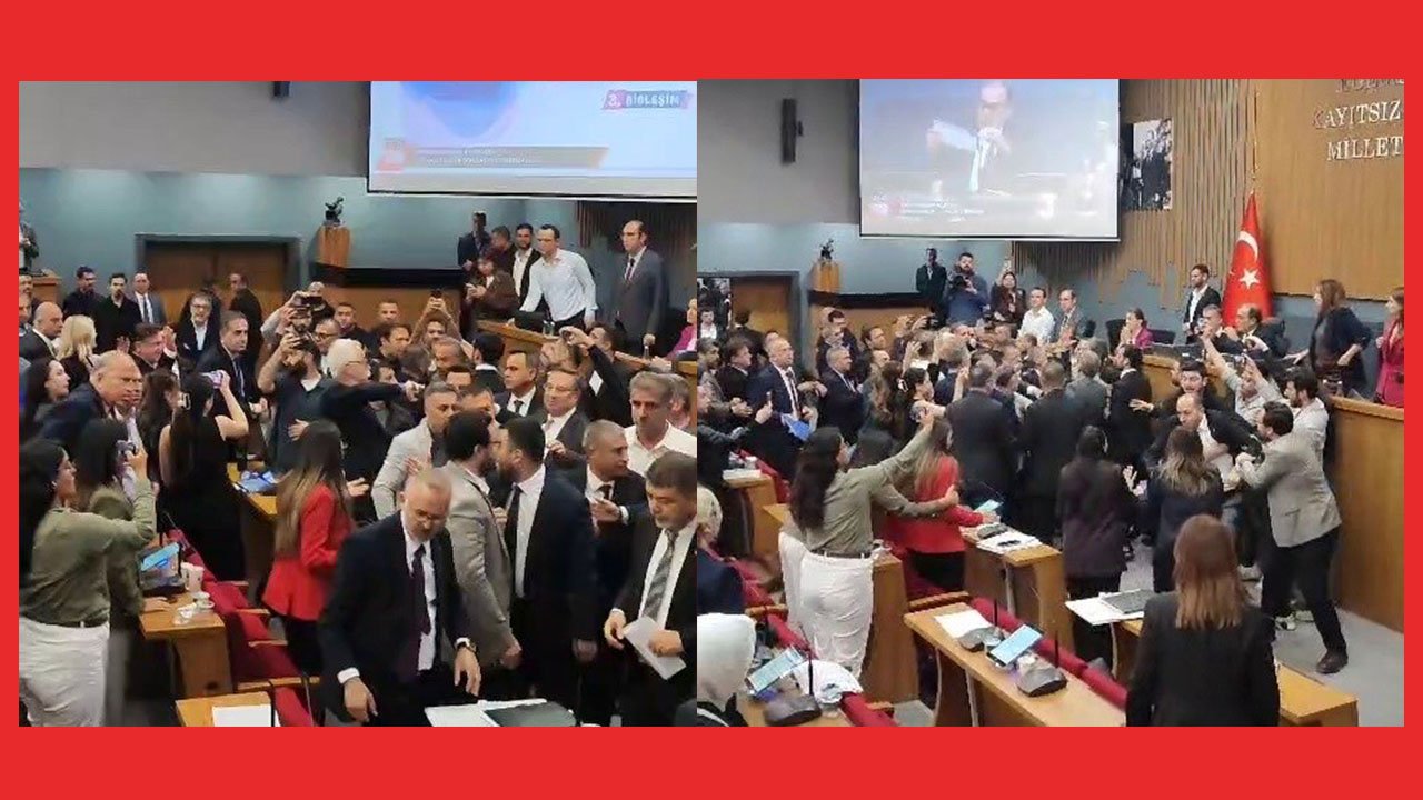 İzmir Büyükşehir Belediyesi Meclisi'nde büyük kavga!