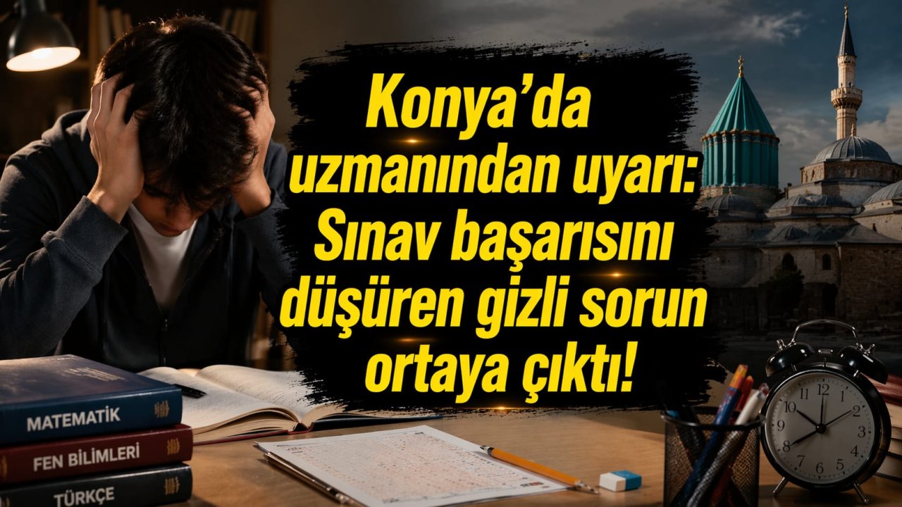 Konya’da uzmanından uyarı: Sınav başarısını düşüren gizli sorun ortaya çıktı!