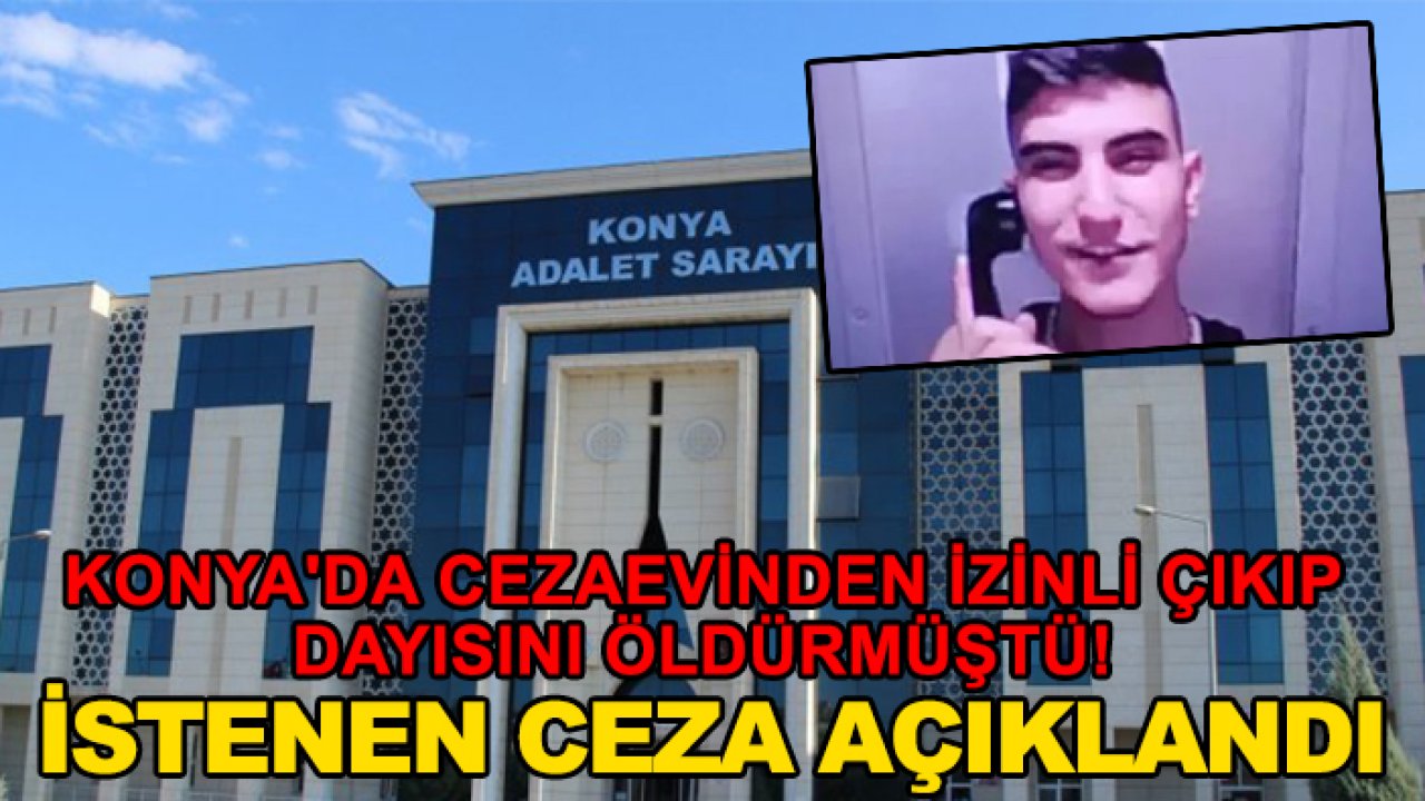 Konya'da cezaevinden izinli çıkıp dayısını öldürmüştü! İstenen ceza belli oldu