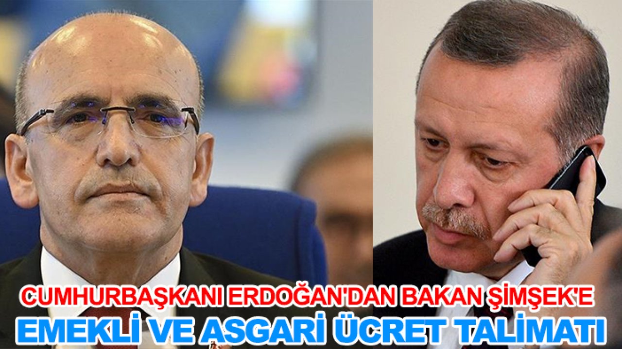 Cumhurbaşkanı Erdoğan'dan Bakan Şimşek'e emekli ve asgari ücret talimatı