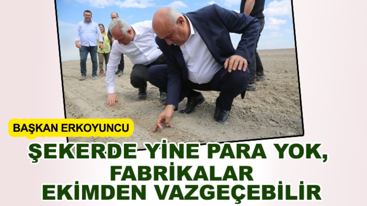 Başkan Erkoyuncu: Şekerde yine para yok, fabrikalar ekimden vazgeçebilir