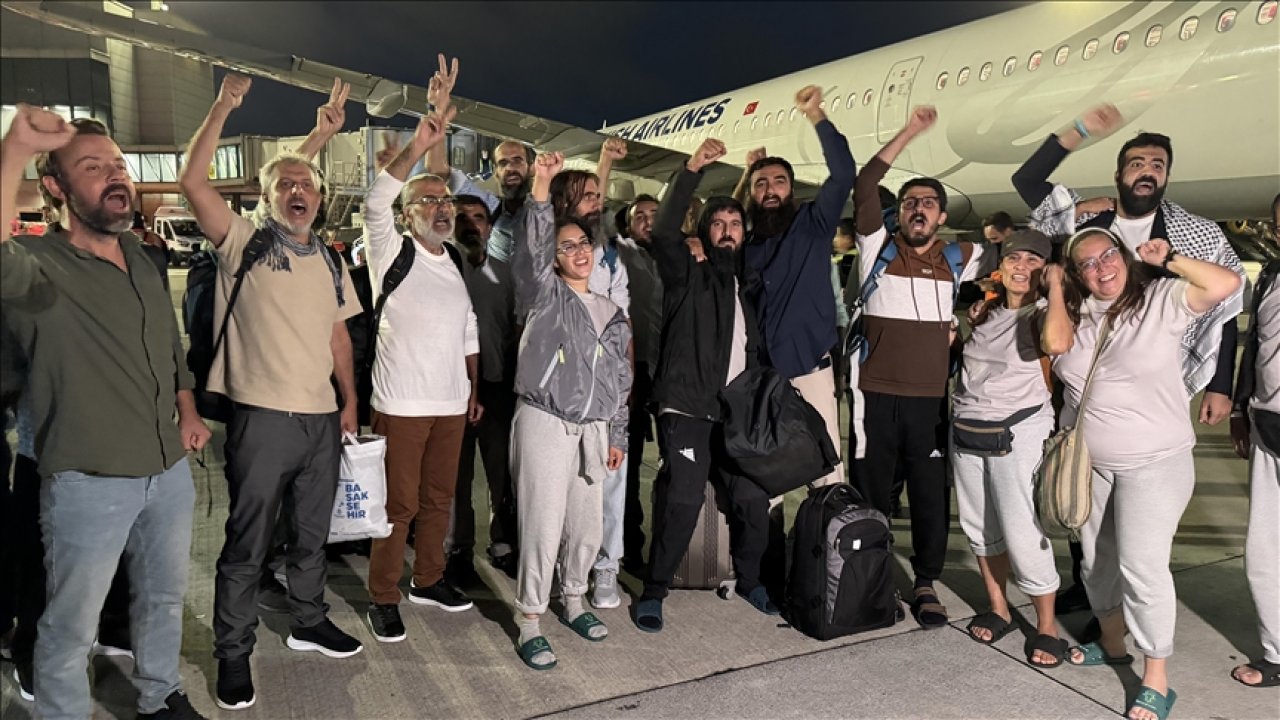 Gazze’ye yardım götüren aktivistler İstanbul’a getirildi