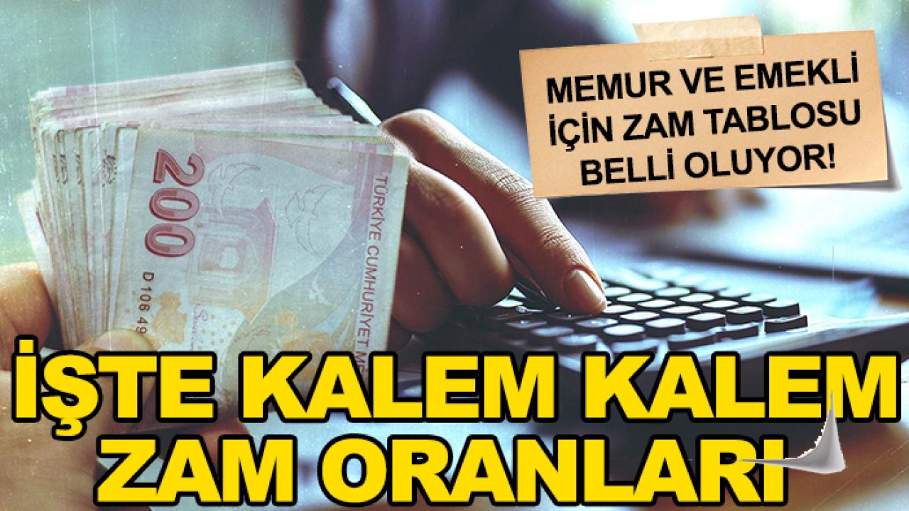 Memur ve emekli için zam tablosu belli oluyor! İşte kalem kalem zam oranları