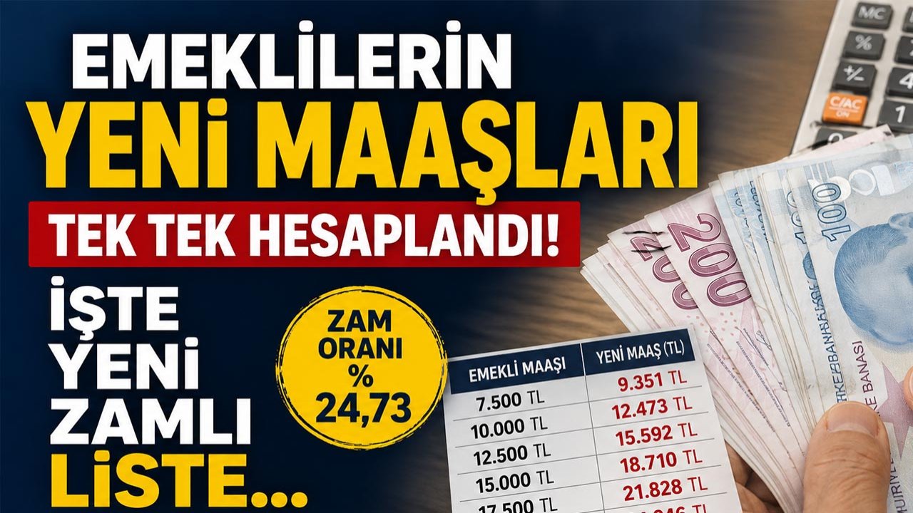 Emeklilerin yeni maaşları tek tek hesaplandı! İşte yeni zamlı liste...