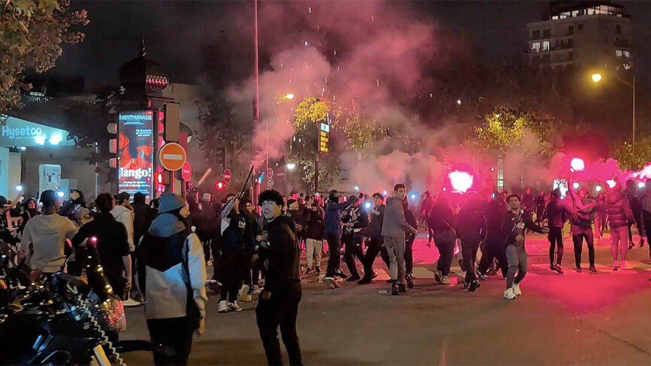 Fransa yine karıştı, PSG taraftarları ile polisler birbirlerine girdi