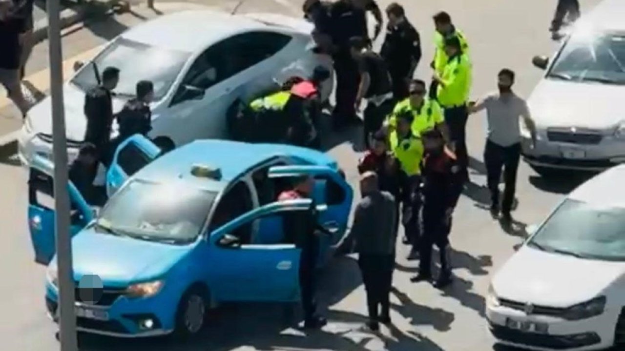 Taksiciyi rehin aldı, polisle çatıştı!