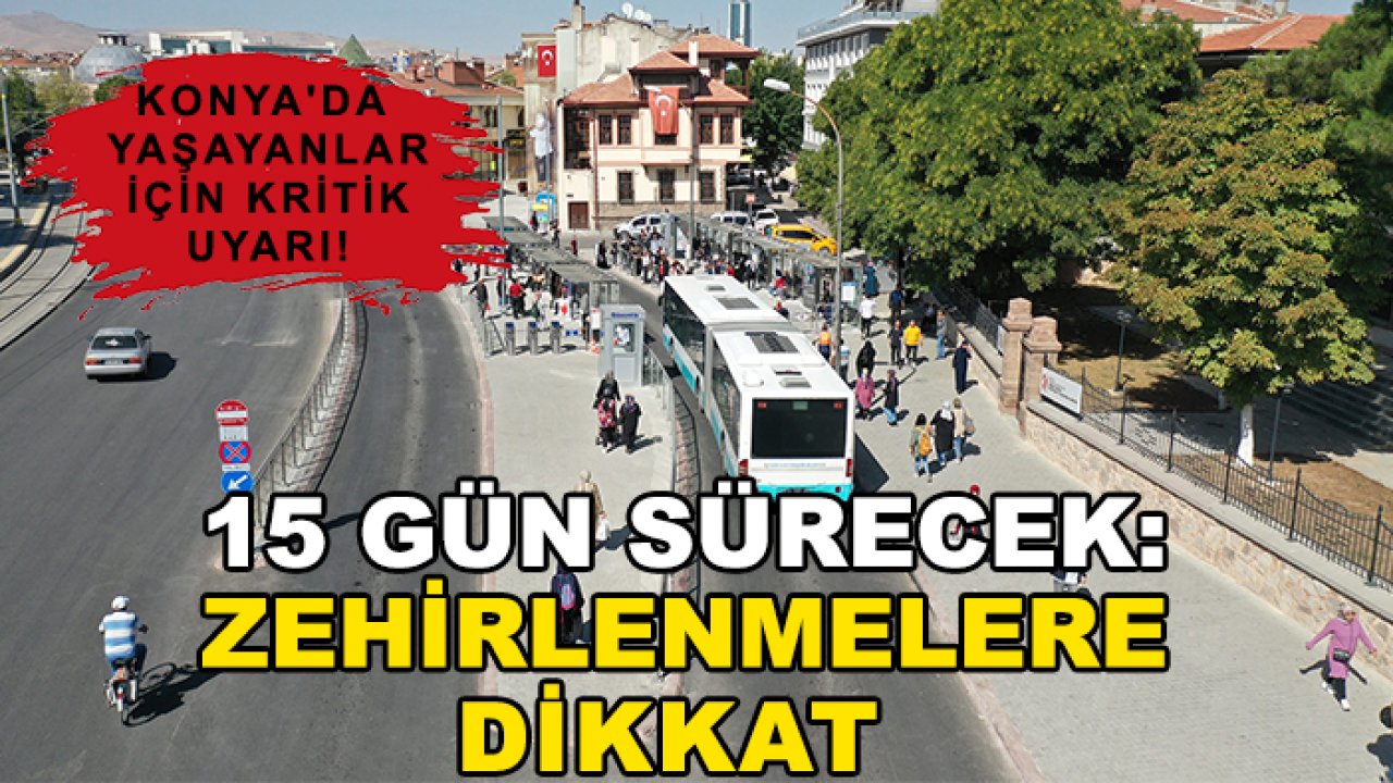 Konya'da yaşayanlar için kritik uyarı! 15 gün sürecek: Zehirlenmelere dikkat
