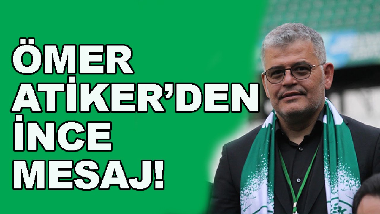 Konyaspor'da Ömer Atiker'den ince mesaj