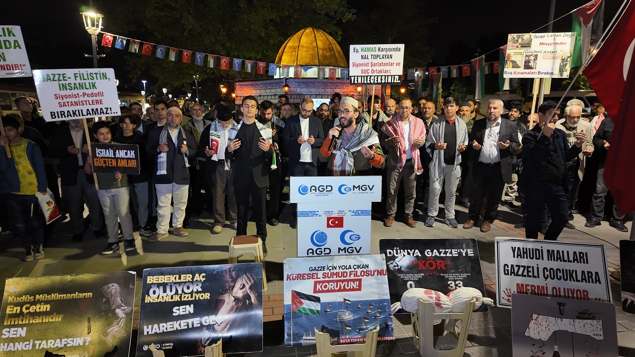 Sumud Filosuna müdahale sonrası Konya’dan dünyaya çağrı