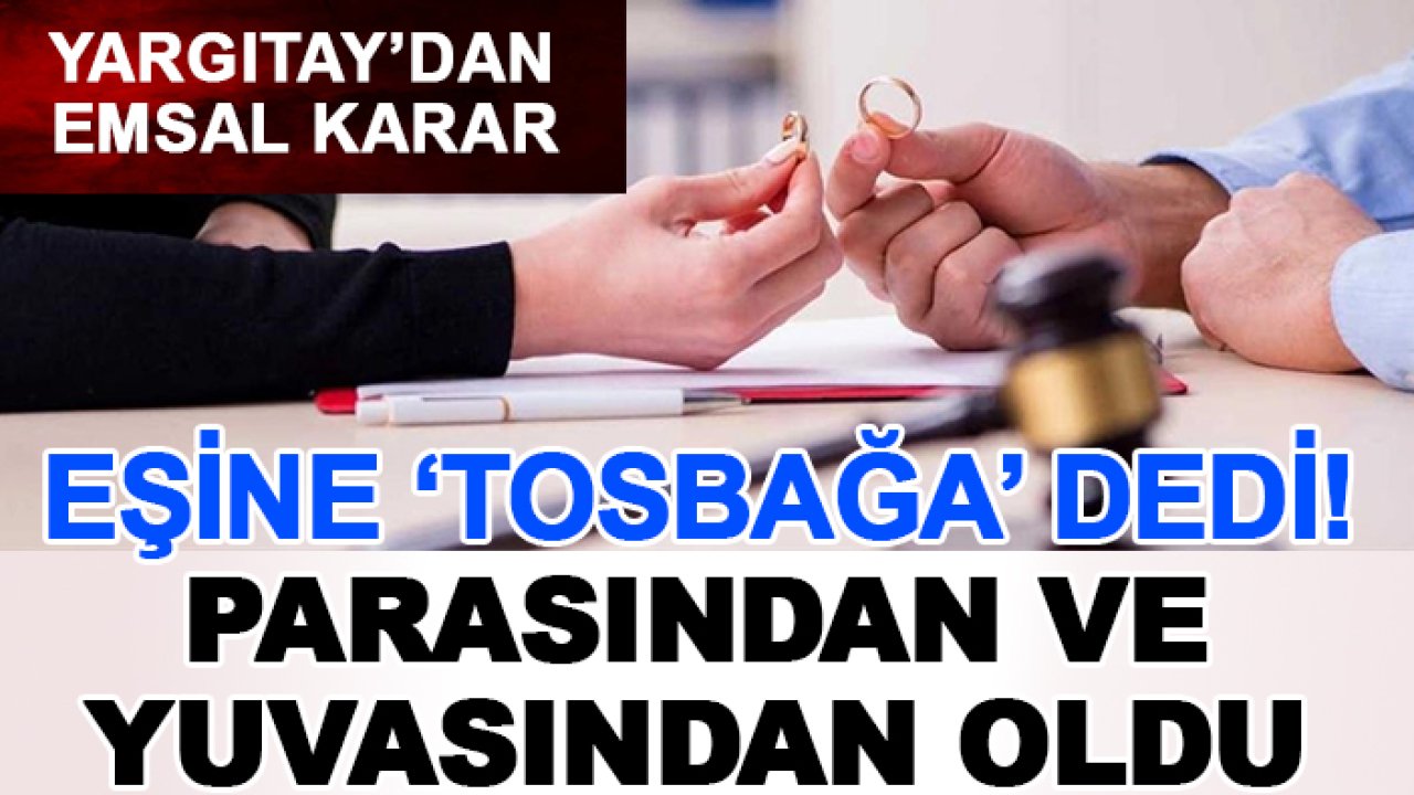 Yargıtay’dan emsal karar: Eşine ‘tosbağa’ dedi! Parasından ve yuvasından oldu