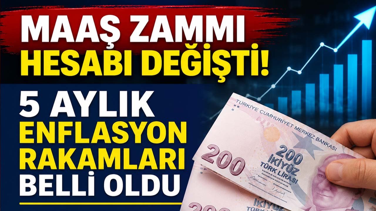 Maaş zammı hesabı değişti! 5 aylık enflasyon rakamları belli oldu