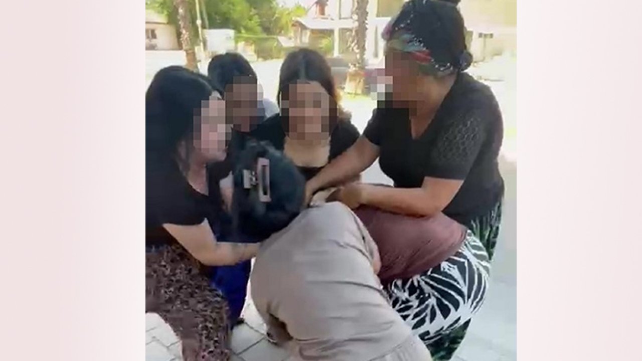Sokak ortasında bebeğiyle 6 kadın tarafından dövüldü!
