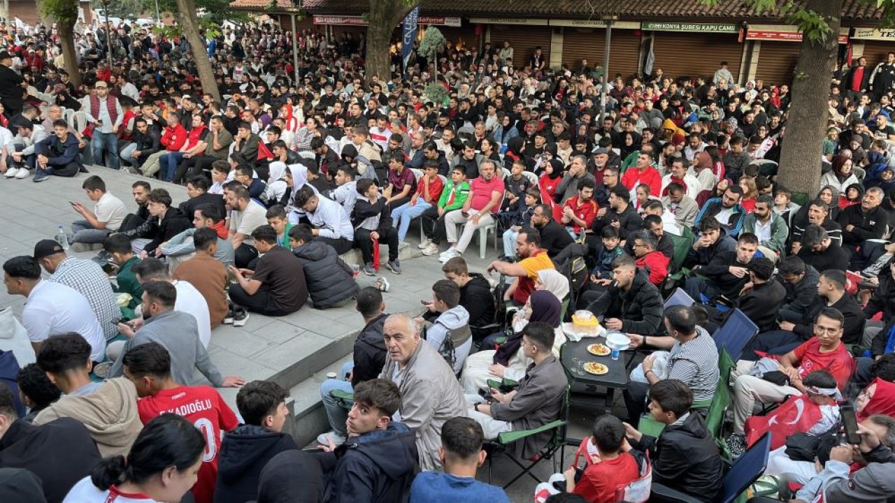 Konya'da milli maç heyecanı yaşandı