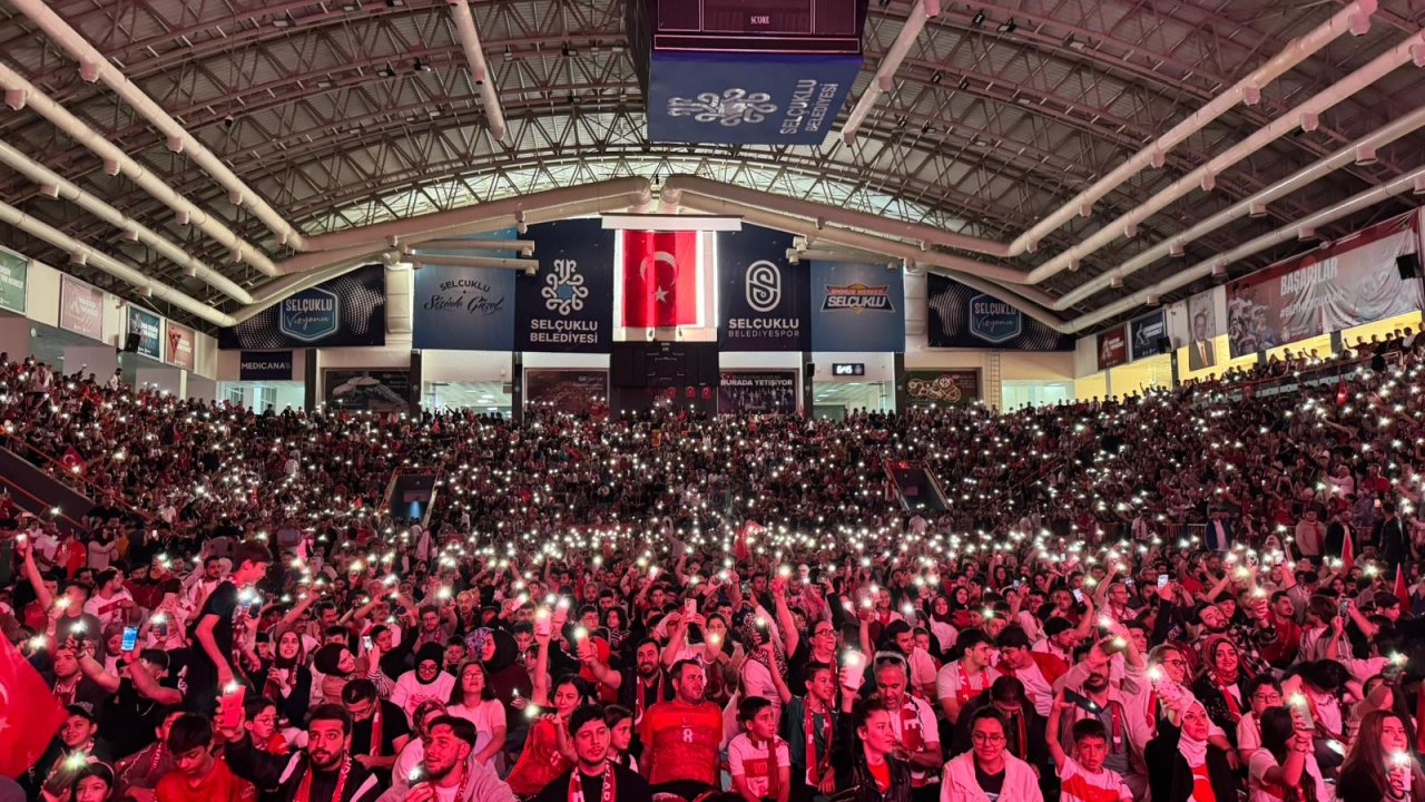 Selçuklu'da milli heyecan coşkusu