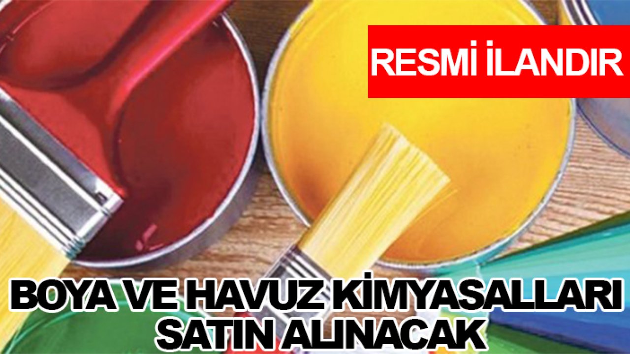 Boya ve havuz kimyasalları satın alınacak