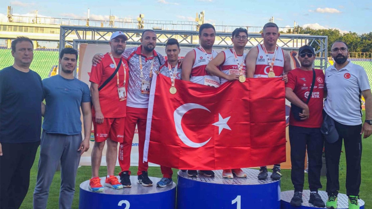 Meramlı özel sporcu Muhammed Eren'den rekor