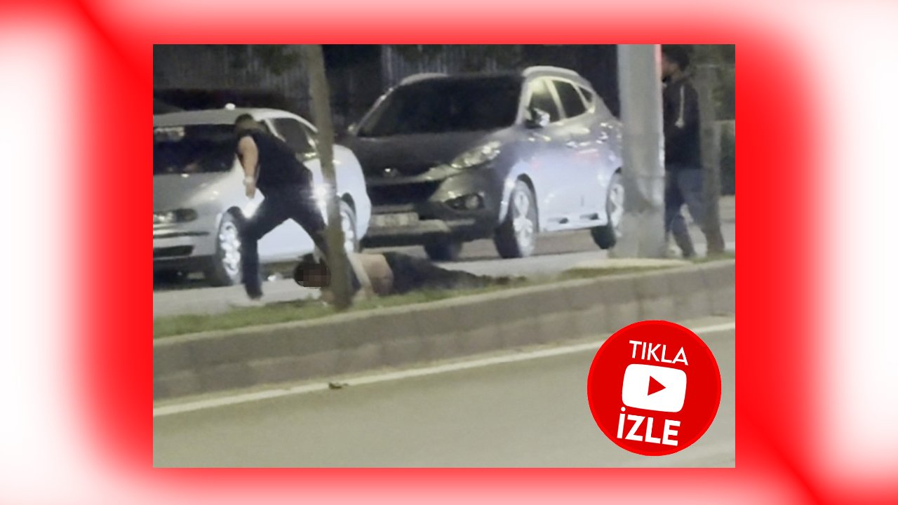 Tek hamleyle yere serdiği saldırganı sürükleyerek götürdü